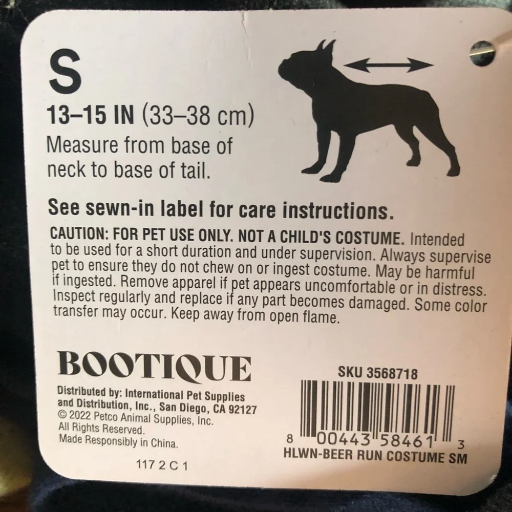 Bootique Cheers for Beers Halloween costume S